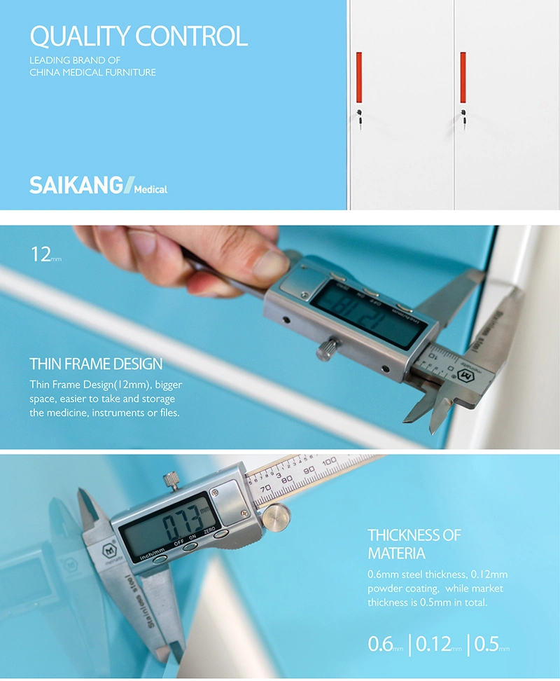 Skh098-2 Metal Medicine Cabinets with Door for Hospital