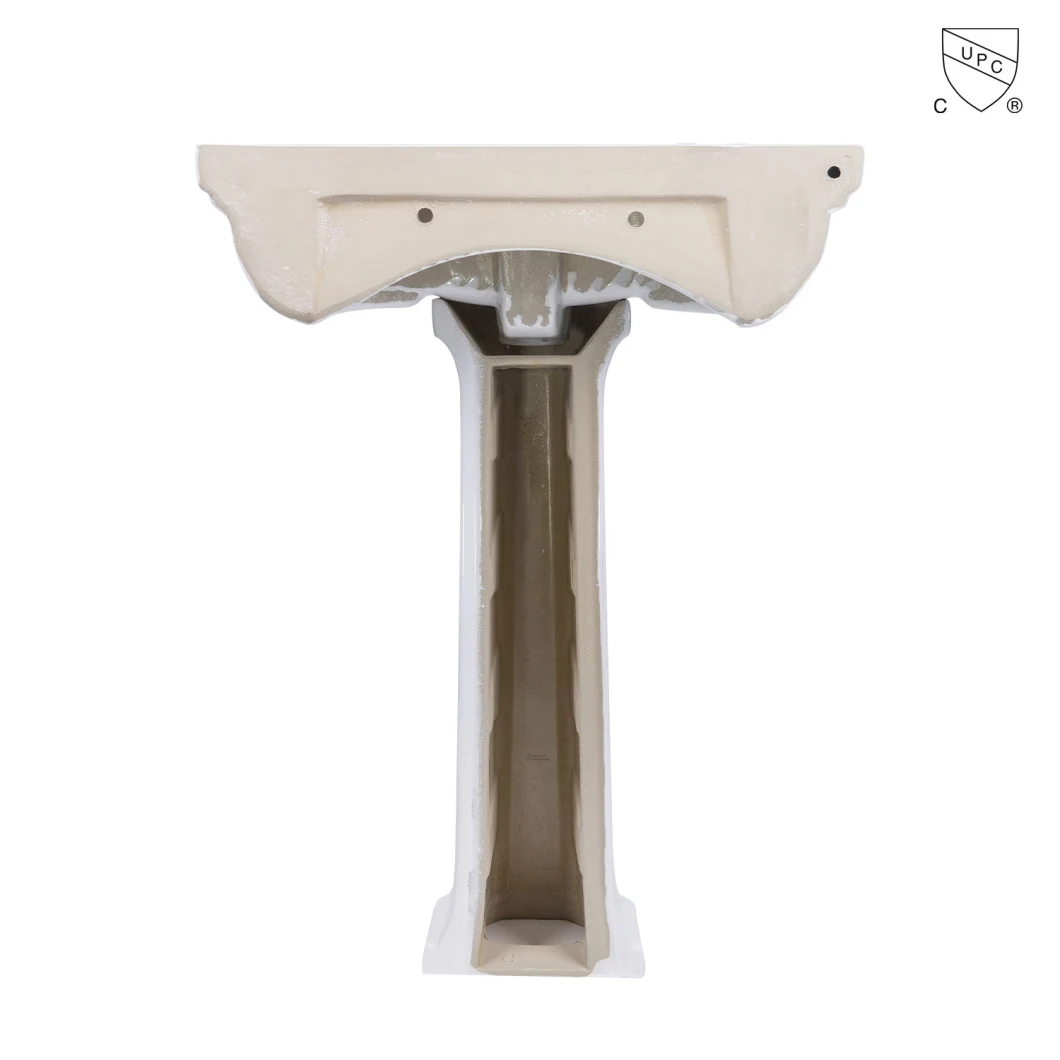 Porcelain Wash Basin Washstand Upc Pedestal Sink Ceramic Lavatory Washbasin with Stand