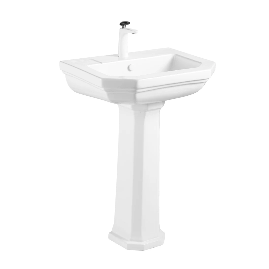 Porcelain Wash Basin Washstand Upc Pedestal Sink Ceramic Lavatory Washbasin with Stand