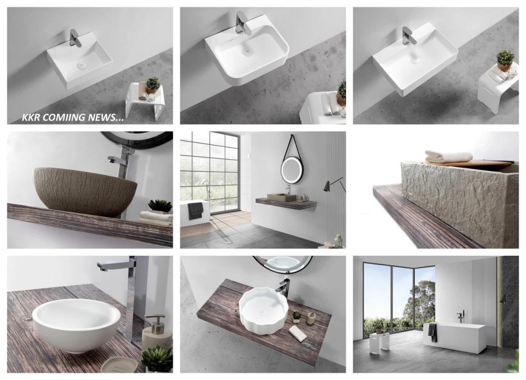 Hot Sale Modern Bath Basin Wash Sinks Art Basin Washroom Artificial Stone Resin Basin