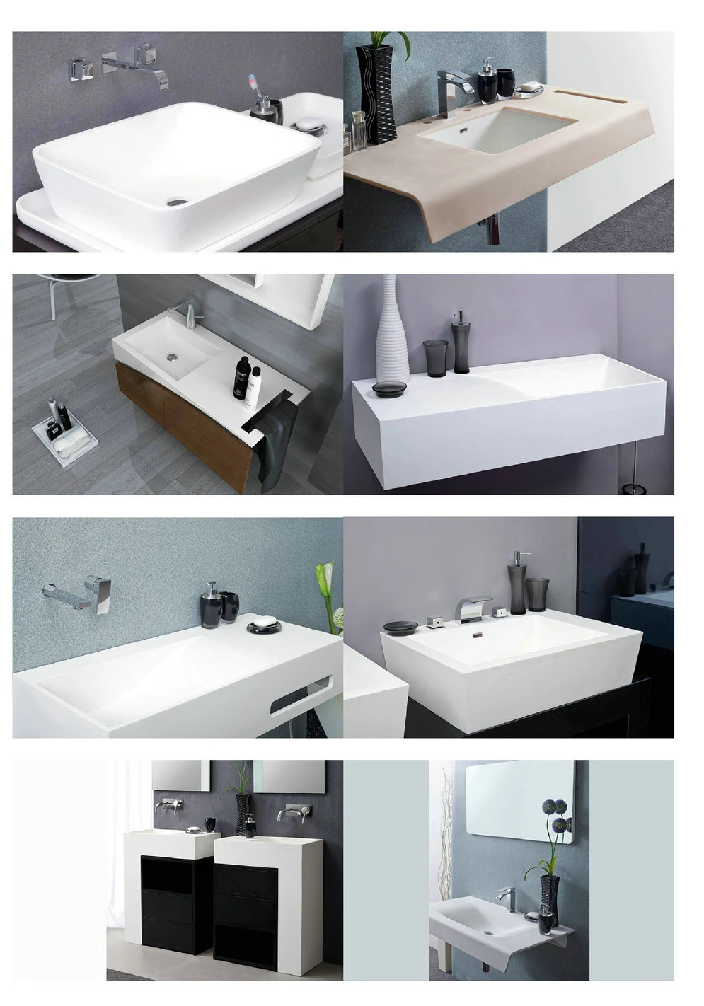 Artificial Stone Solid Surface Counter Top Table Top Basin