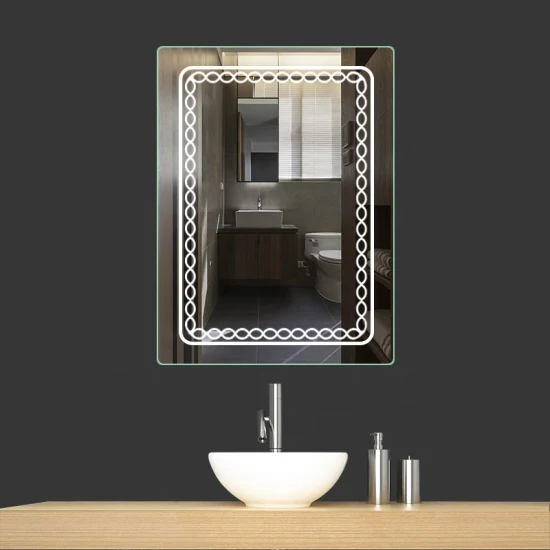 Jinghu는 대형 벽걸이형 욕실 거울, 조명된 직사각형 터치스크린 LED가 있는 스마트 욕실 거울을 사용자 정의했습니다.