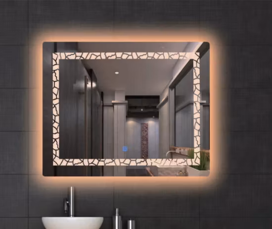 골동품 실버 Defogger 터치 센서 거울 공장 도매 LED 욕실 유리 거울