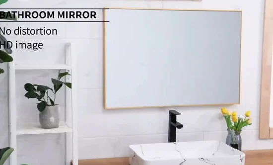 홈 장식 직사각형 라운드 스퀘어 드레싱 룸 서 거울 알루미늄 철 벽 거울 전체 길이 거울 욕실 프레임 액자 거울