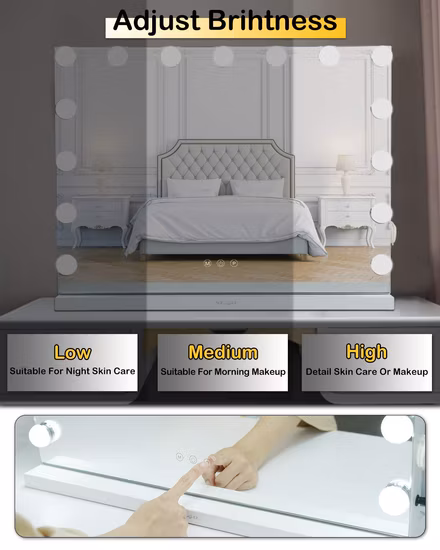 원형 LED 테이블 화장거울